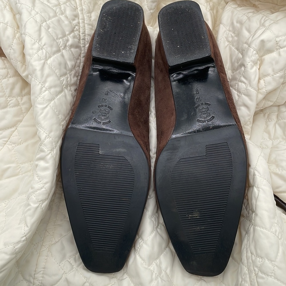 Amalfi Italy Brown & Black Suede Low Heeled Pumps - Size 10B - Picture 7 of 11